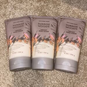 Bath & Body Works SUNRISE WOODS Creamy Body Scrub 8 oz / 226 g‎ NEW 2X